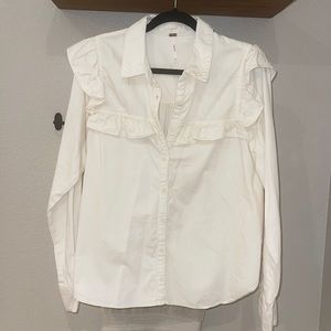 Free People Ruffle Blouse/ Top